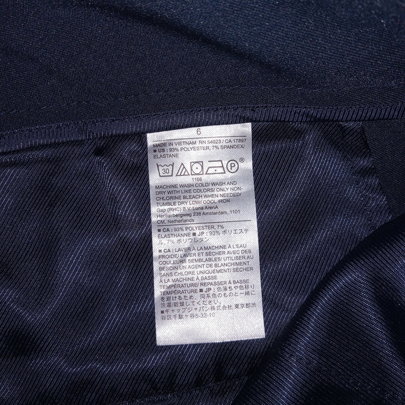 NWT Banana Republic Sculpted Stretch High Rise Straight Pants Sz 6 Prep Navy $90 - Picture 10 of 15